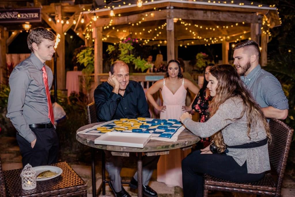 Giant game of checkers.